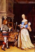 Gerard ter Borch the Younger A Lady at her Toilet oil painting artist